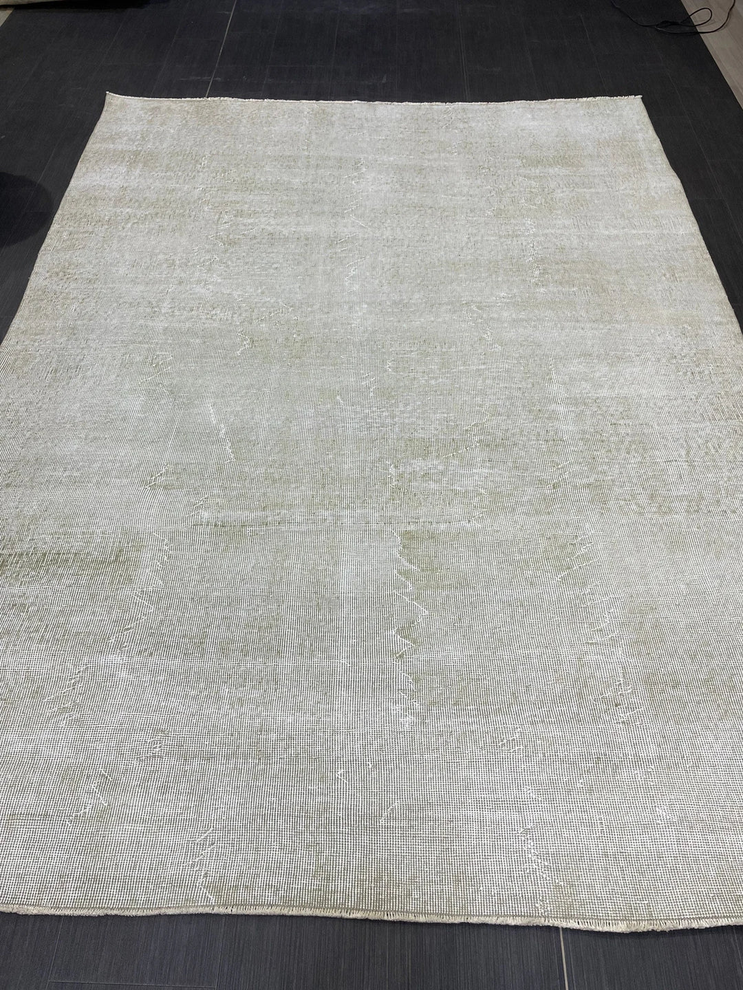 Beige Turkish Runner Rug 6' 4" x 8' 6" Hand-Knotted | No. WR93049