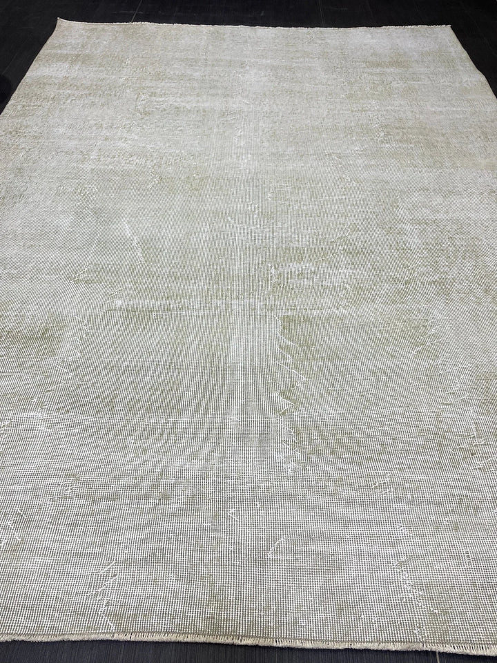 Beige Turkish Runner Rug 6' 4" x 8' 6" Hand-Knotted | No. WR93049