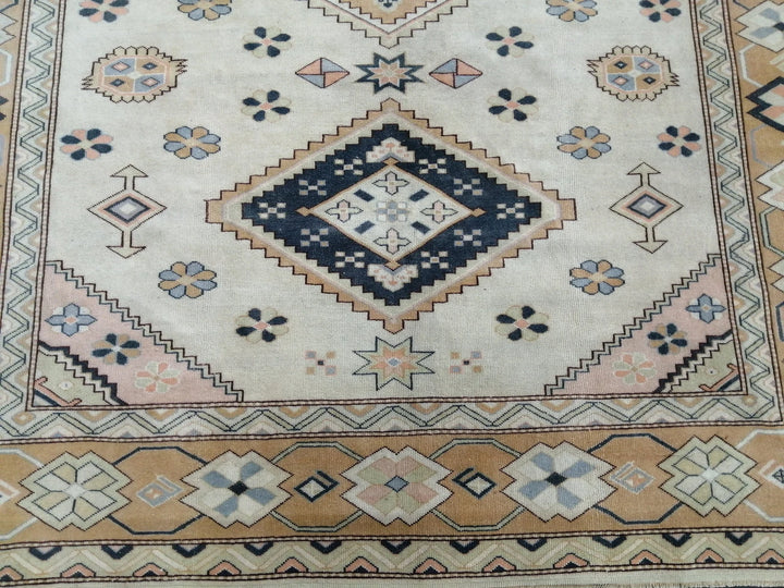 Navy Turkish Oushak Rug 7' 9" x 9' 2" Hand-Knotted | No. WR93186