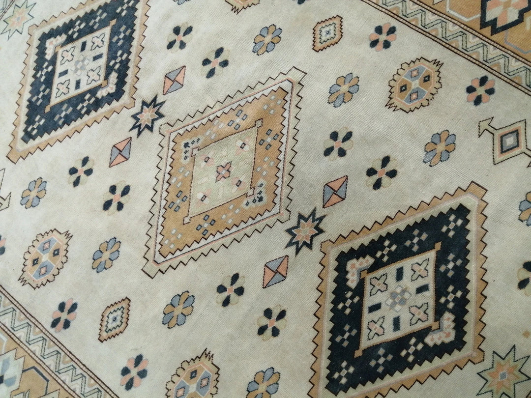 Navy Turkish Oushak Rug 7' 9" x 9' 2" Hand-Knotted | No. WR93186