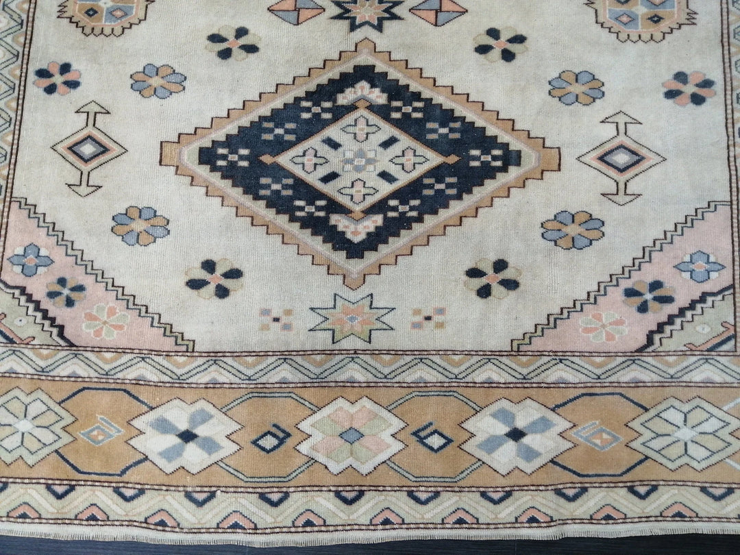 Navy Turkish Oushak Rug 7' 9" x 9' 2" Hand-Knotted | No. WR93186