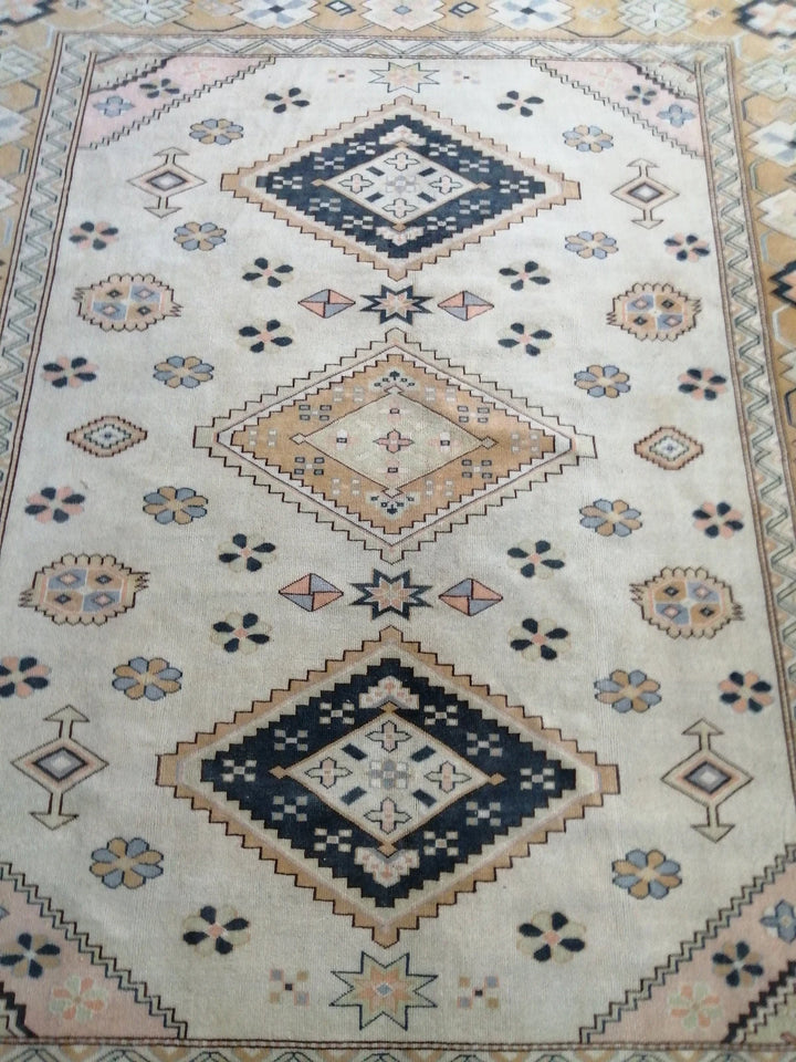 Navy Turkish Oushak Rug 7' 9" x 9' 2" Hand-Knotted | No. WR93186