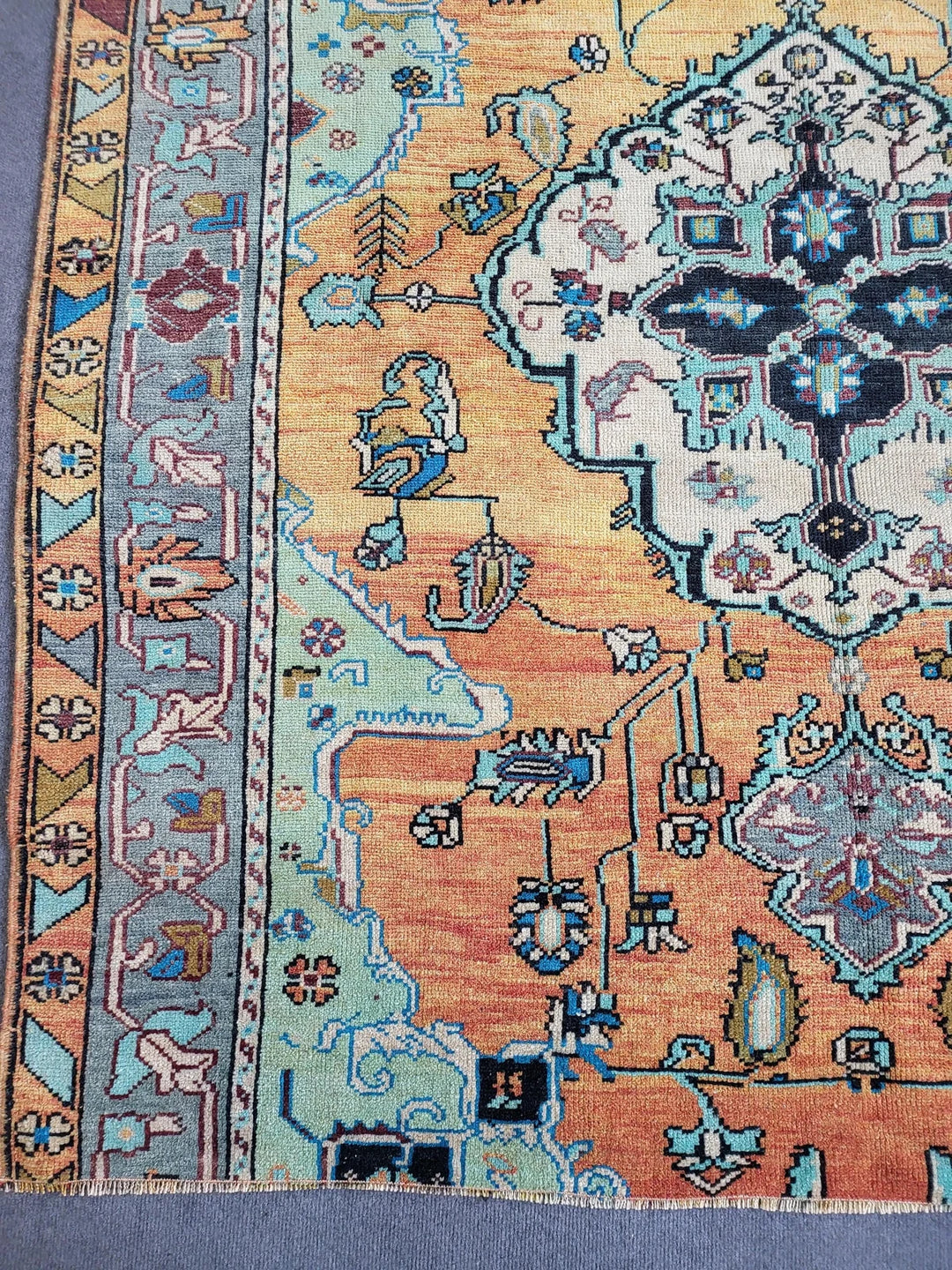 Rust Turkish Runner Rug 5' 2" x 5' 6" Hand-Knotted | No. WR93534