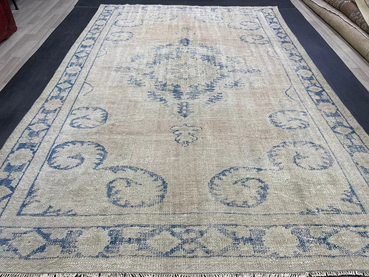 Rust Turkish Runner Rug 7' 6" x 11' 4" Hand-Knotted | No. WR93546