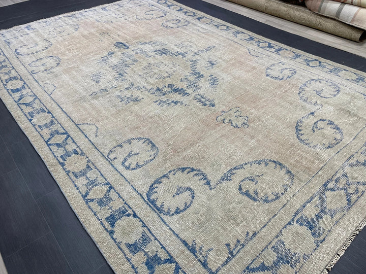 Rust Turkish Runner Rug 7' 6" x 11' 4" Hand-Knotted | No. WR93546