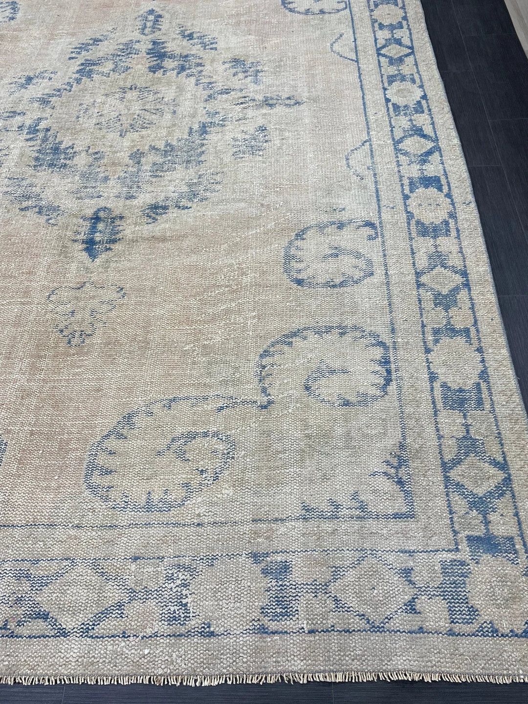 Rust Turkish Runner Rug 7' 6" x 11' 4" Hand-Knotted | No. WR93546