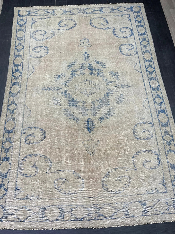 Rust Turkish Runner Rug 7' 6" x 11' 4" Hand-Knotted | No. WR93546