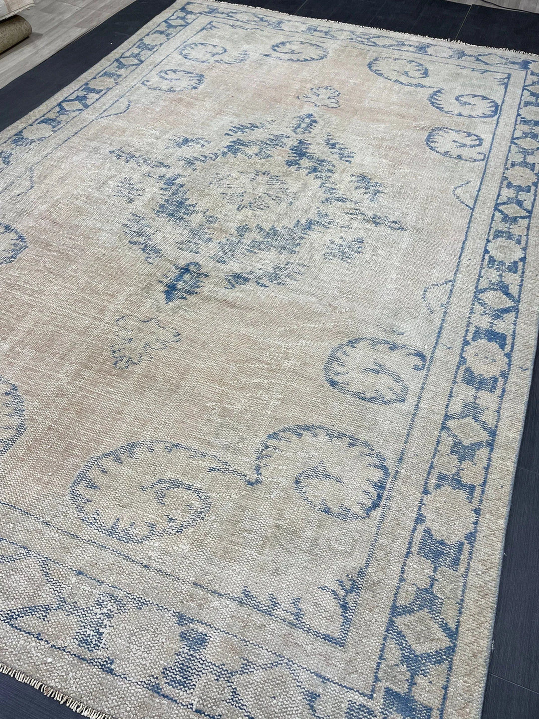 Rust Turkish Runner Rug 7' 6" x 11' 4" Hand-Knotted | No. WR93546