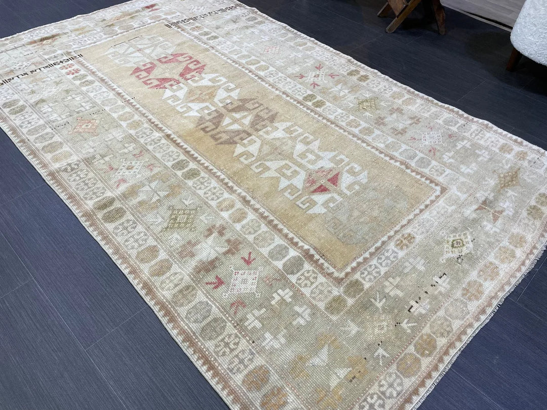 Rust Turkish Oushak Rug 4' 1" x 6' 4" Hand-Knotted | No. WR93613