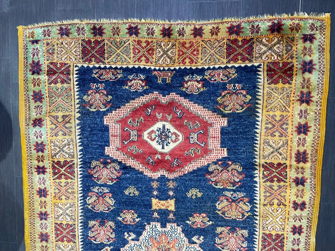 Blue Turkish Oushak Rug 4' 11" x 8' 3" Hand-Knotted | No. WR94294