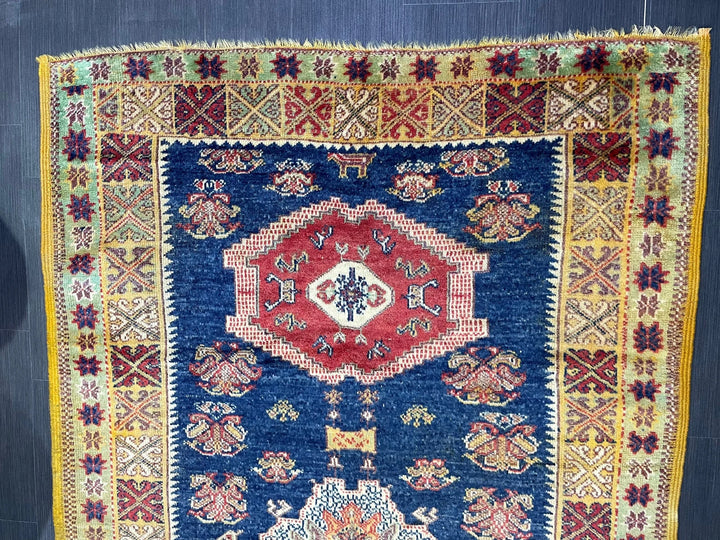 Blue Turkish Oushak Rug 4' 11" x 8' 3" Hand-Knotted | No. WR94294