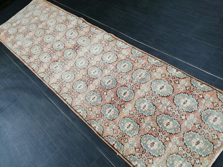 Beige Turkish Runner Rug 2' 9" x 9' 5" Hand-Knotted | No. WR94652