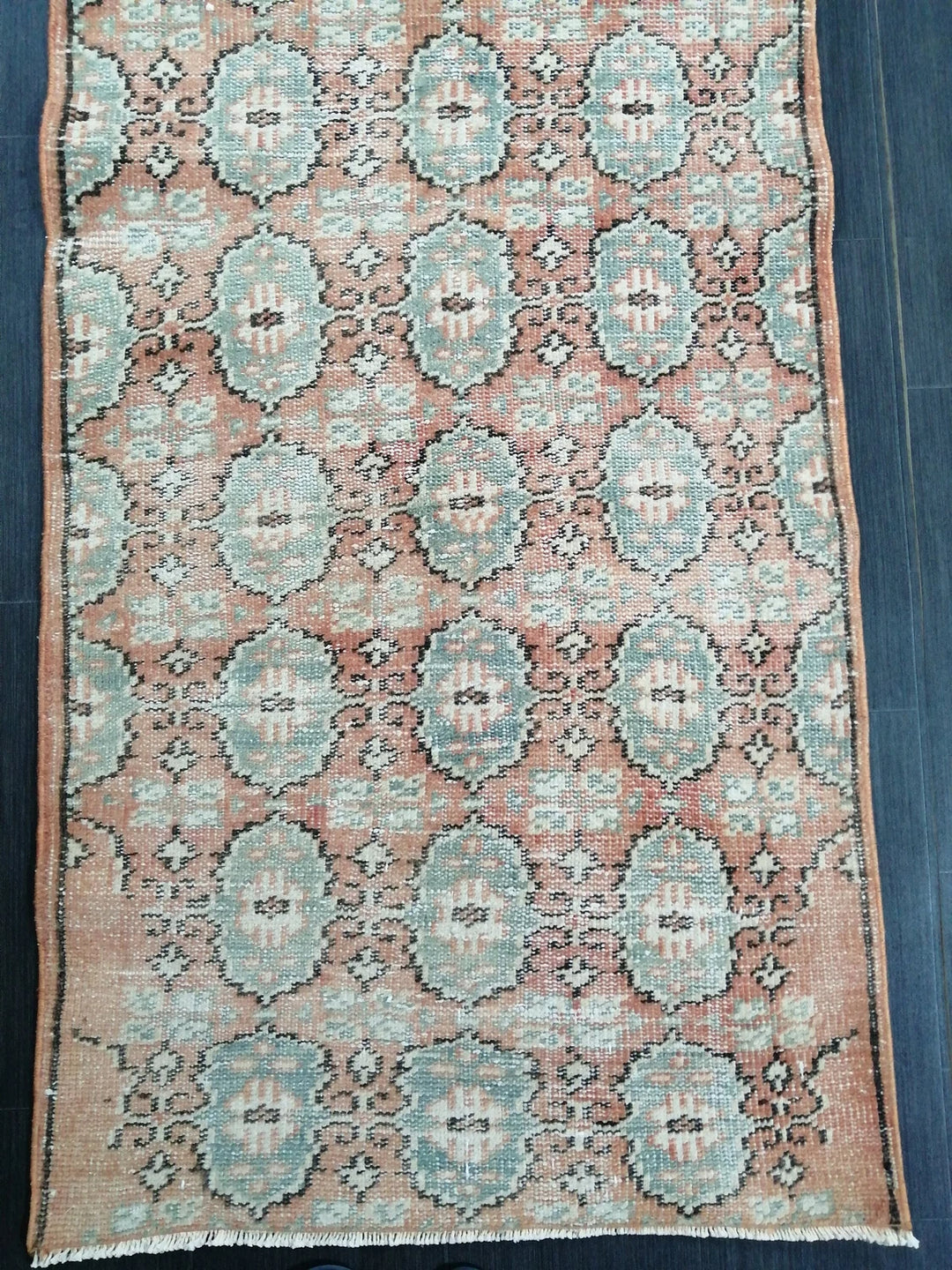 Beige Turkish Runner Rug 2' 9" x 9' 5" Hand-Knotted | No. WR94652