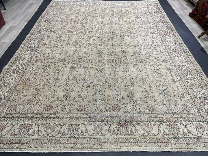 Pink Turkish Runner Rug 8' 2" x 11' 4" Hand-Knotted | No. WR95145