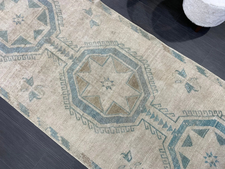 Turkish Runner Rug 3' 8" x 9' 11" Hand-Knotted | No. WR95427