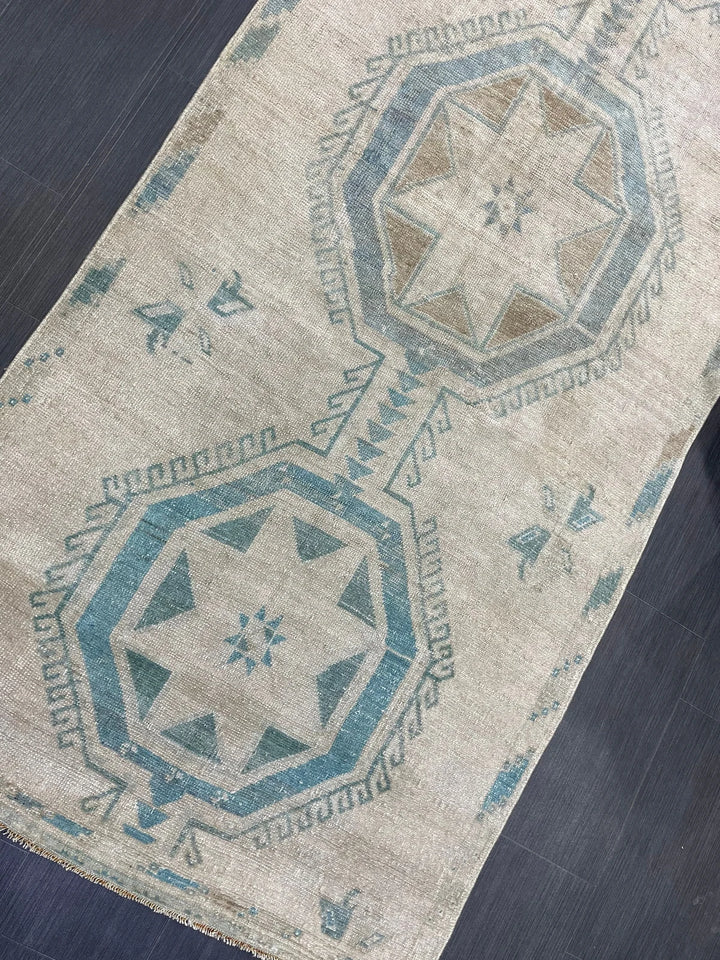 Turkish Runner Rug 3' 8" x 9' 11" Hand-Knotted | No. WR95427