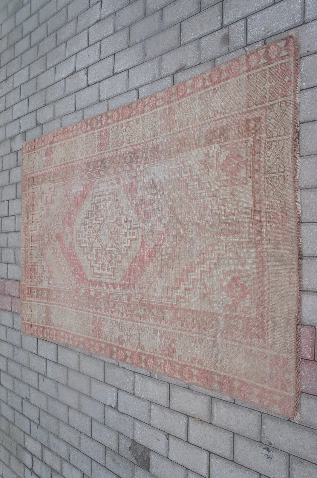 Pink Turkish Runner Rug 3' 7" x 5' 7" Hand-Knotted | No. WR95546