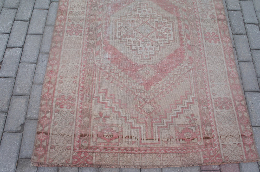 Pink Turkish Runner Rug 3' 7" x 5' 7" Hand-Knotted | No. WR95546