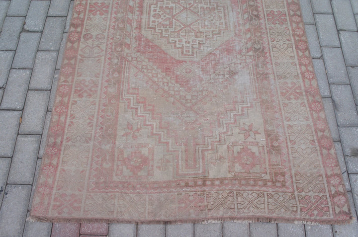 Pink Turkish Runner Rug 3' 7" x 5' 7" Hand-Knotted | No. WR95546