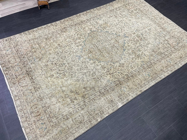 Rust Turkish Runner Rug 5' 7" x 8' 10" Hand-Knotted | No. WR95923