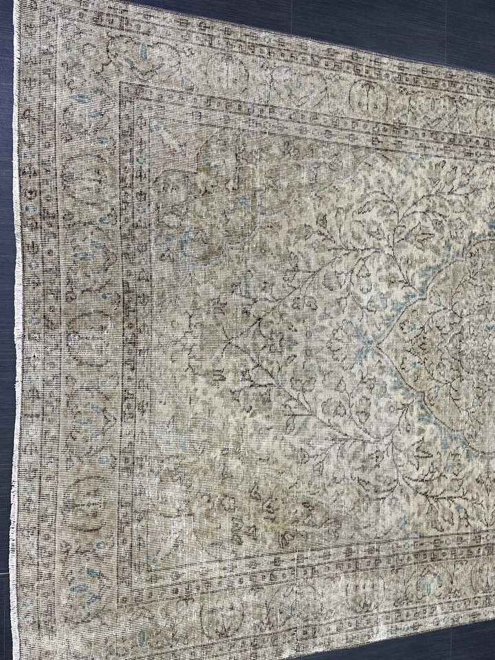 Rust Turkish Runner Rug 5' 7" x 8' 10" Hand-Knotted | No. WR95923