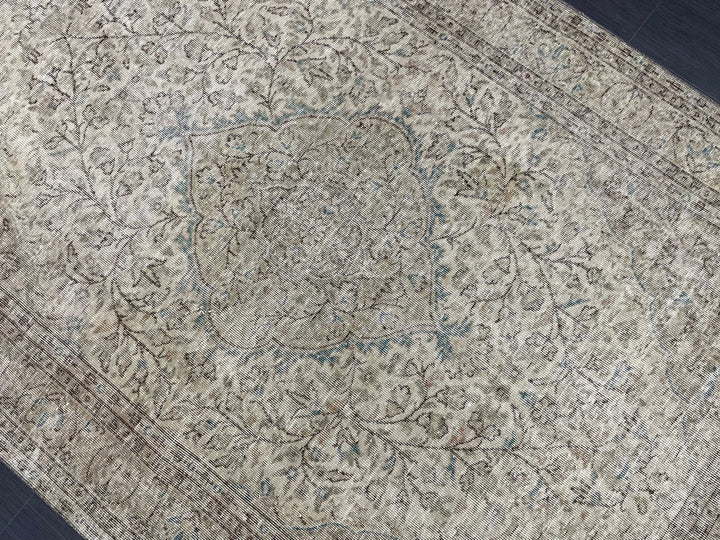 Rust Turkish Runner Rug 5' 7" x 8' 10" Hand-Knotted | No. WR95923