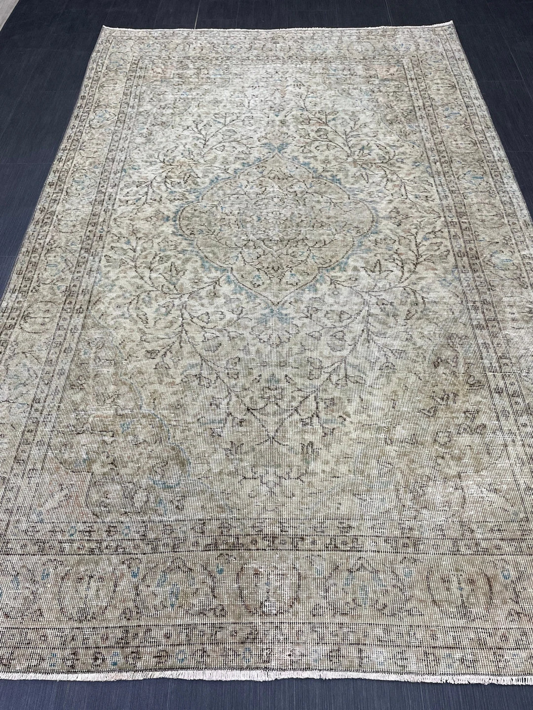 Rust Turkish Runner Rug 5' 7" x 8' 10" Hand-Knotted | No. WR95923