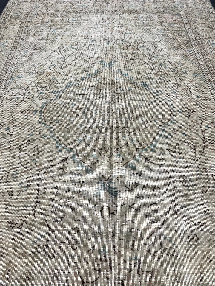 Rust Turkish Runner Rug 5' 7" x 8' 10" Hand-Knotted | No. WR95923