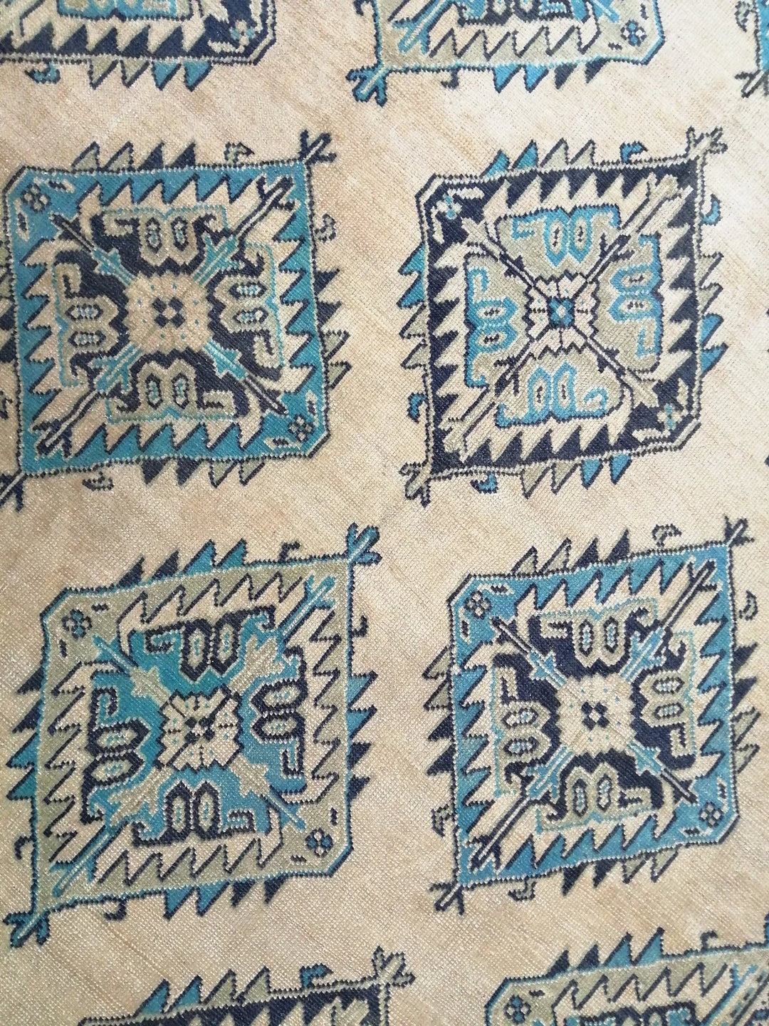 Blue Turkish Oushak Rug 7' 8" x 12' Hand-Knotted | No. WR96472