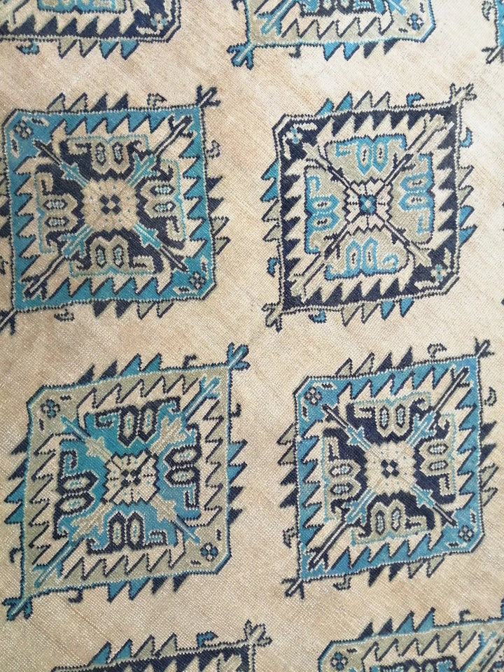 Blue Turkish Oushak Rug 7' 8" x 12' Hand-Knotted | No. WR96472