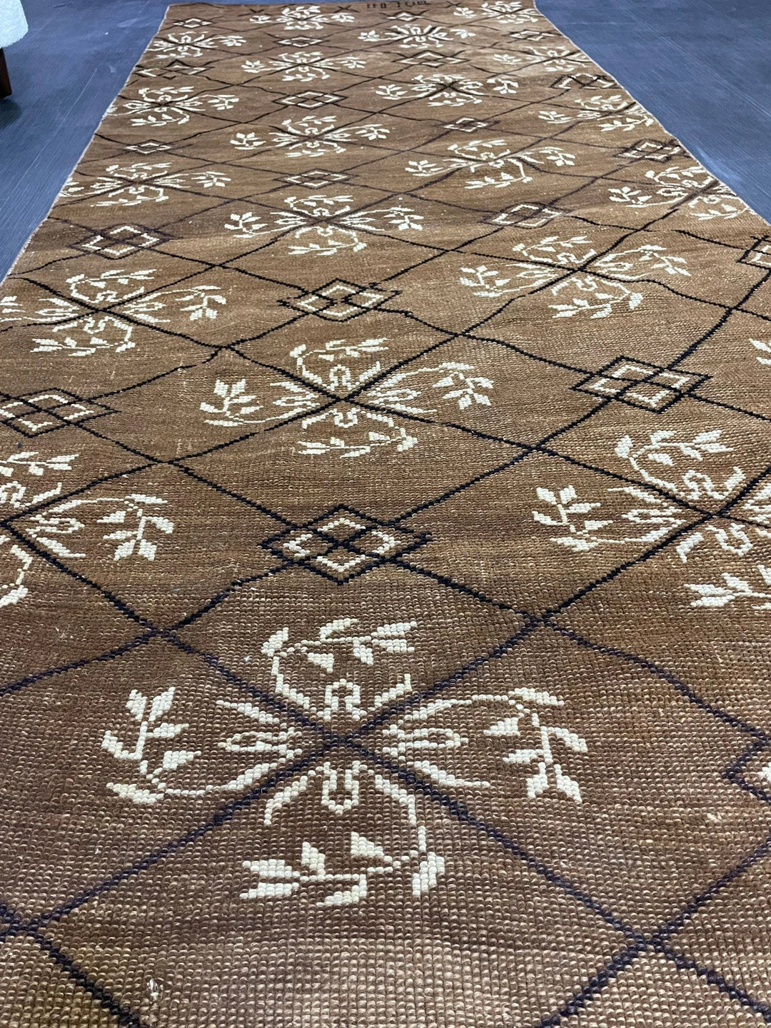 Rust Turkish Runner Rug 3' 6" x 11' 3" Hand-Knotted | No. WR96556