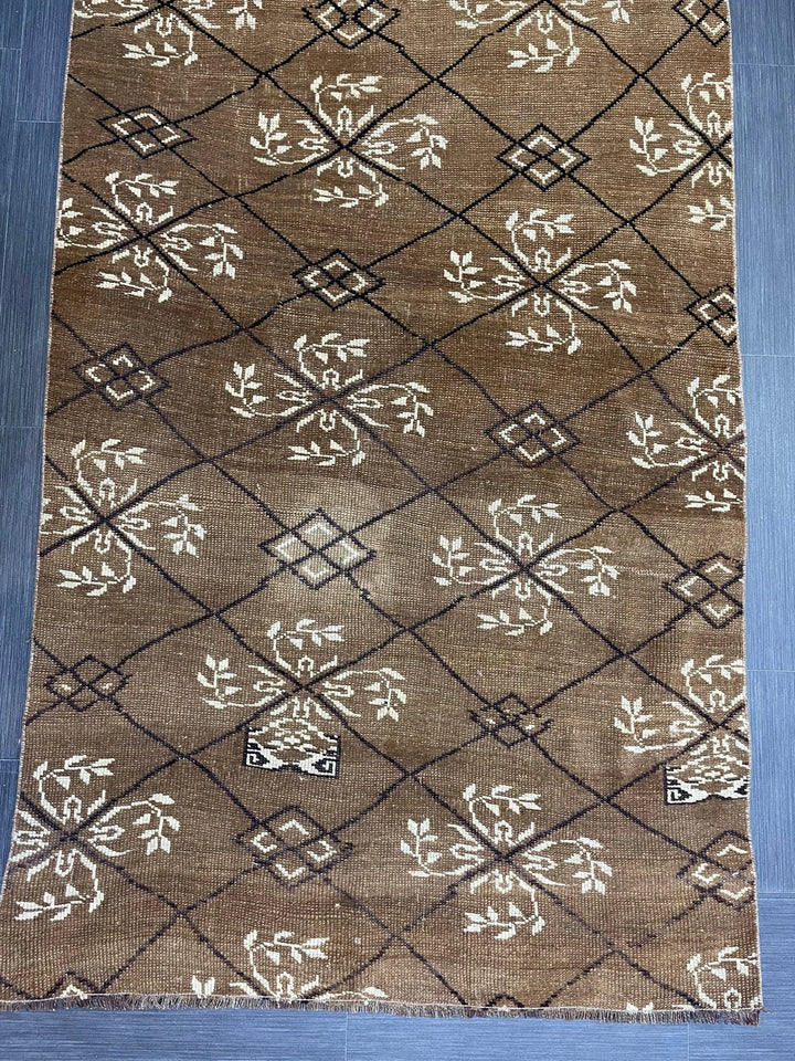 Rust Turkish Runner Rug 3' 6" x 11' 3" Hand-Knotted | No. WR96556