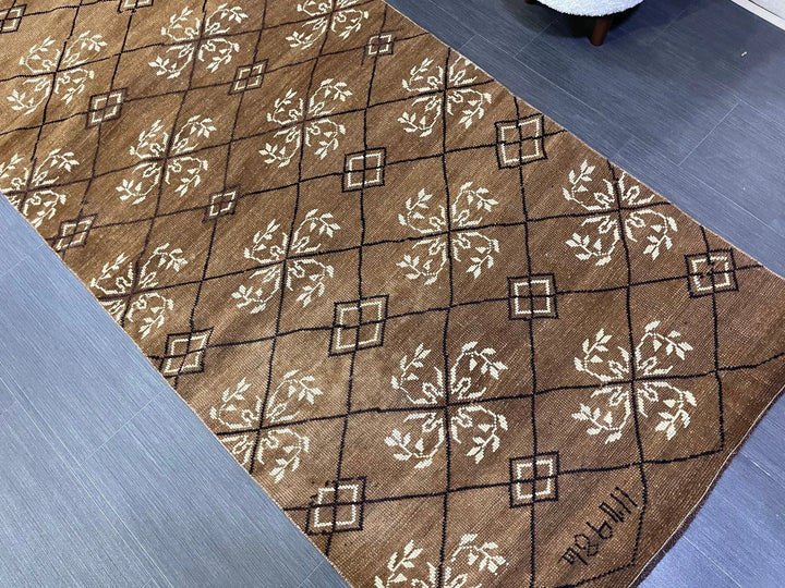 Rust Turkish Runner Rug 3' 6" x 11' 3" Hand-Knotted | No. WR96556