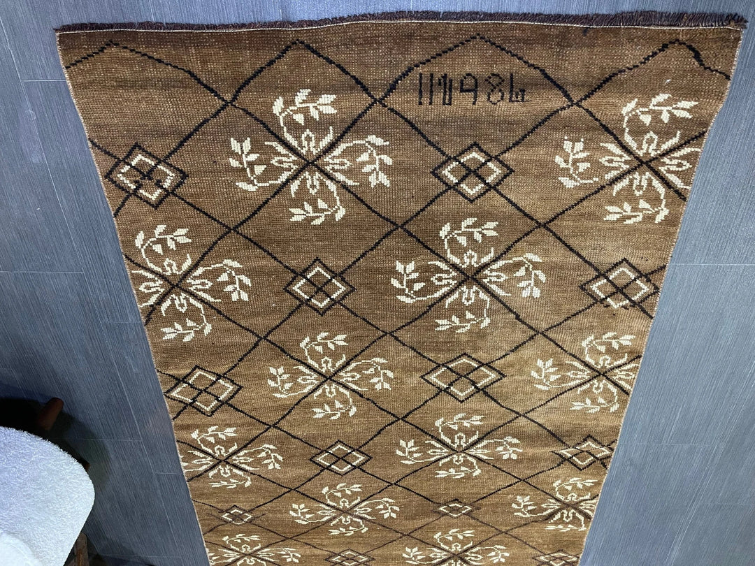 Rust Turkish Runner Rug 3' 6" x 11' 3" Hand-Knotted | No. WR96556