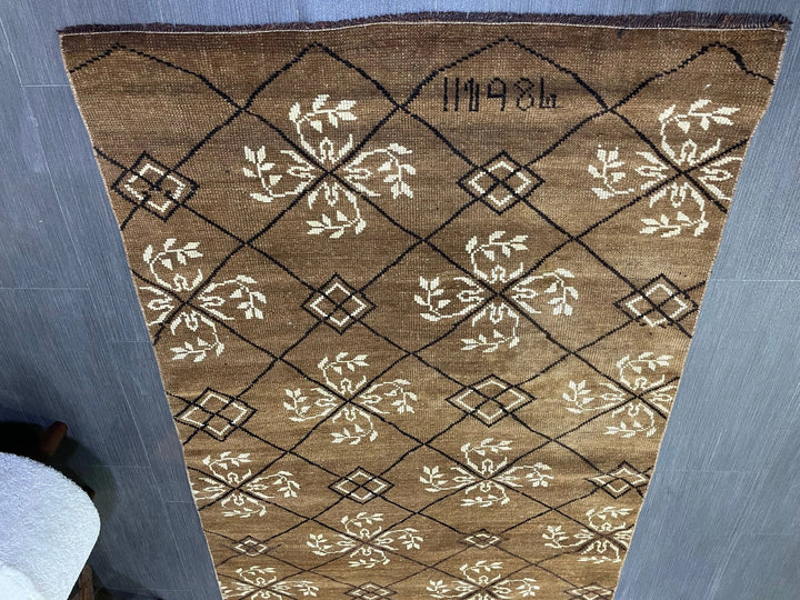 Rust Turkish Runner Rug 3' 6" x 11' 3" Hand-Knotted | No. WR96556