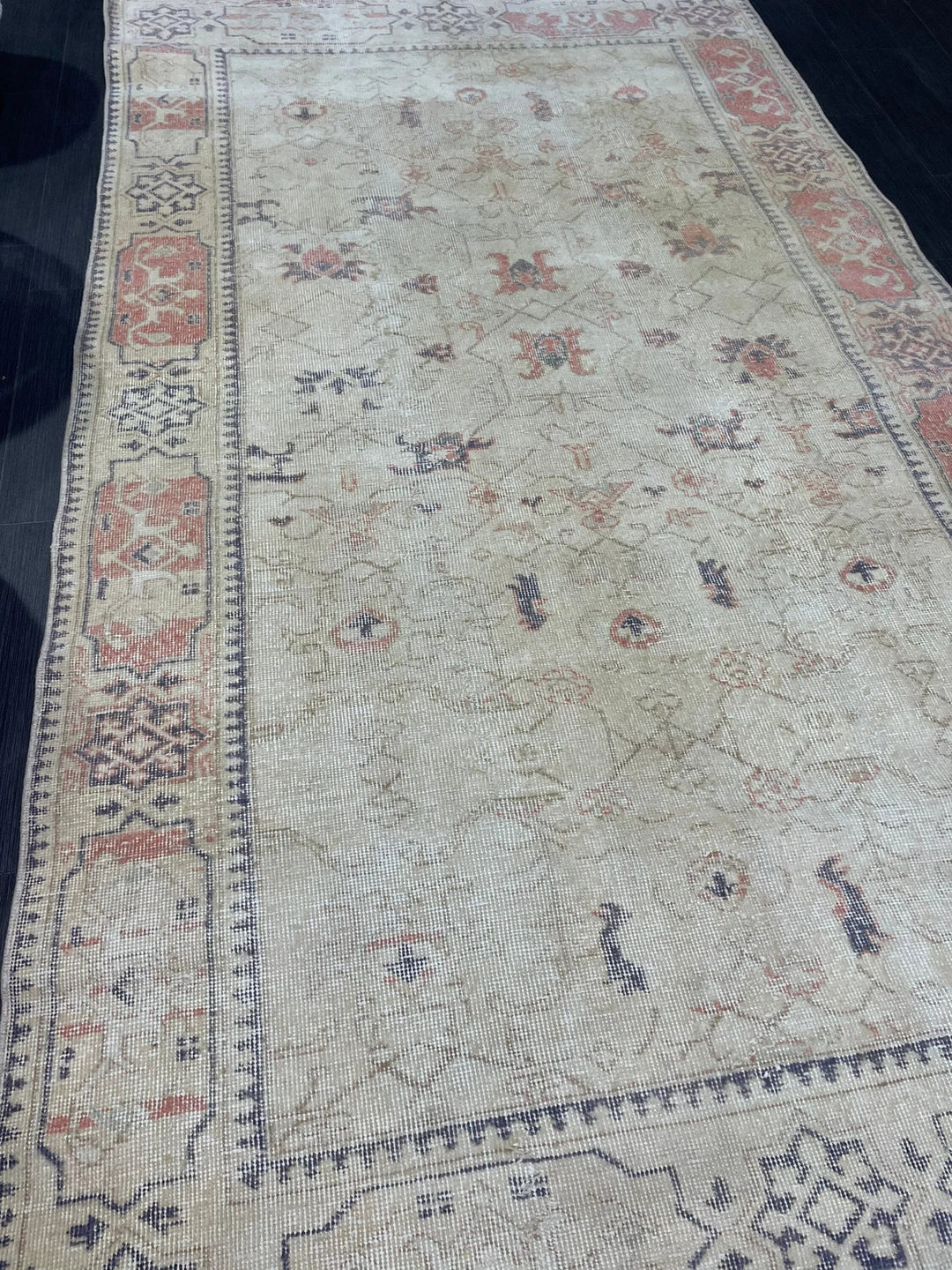 Rust Turkish Vintage Rug 4' 9" x 8' 5" Hand-Knotted | No. WR96569