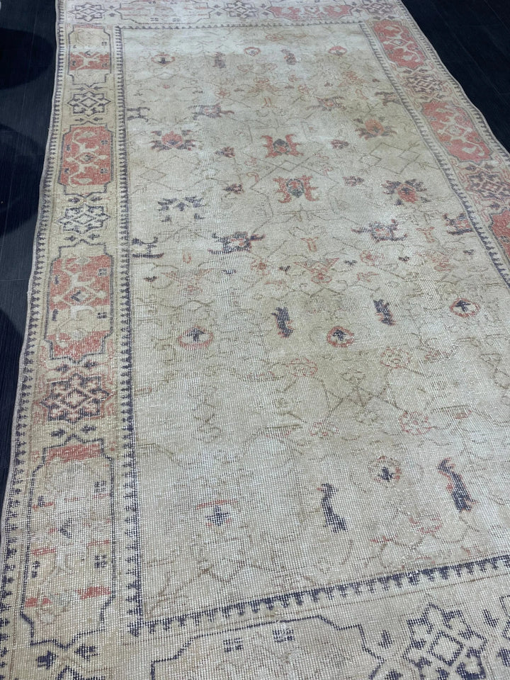 Rust Turkish Vintage Rug 4' 9" x 8' 5" Hand-Knotted | No. WR96569