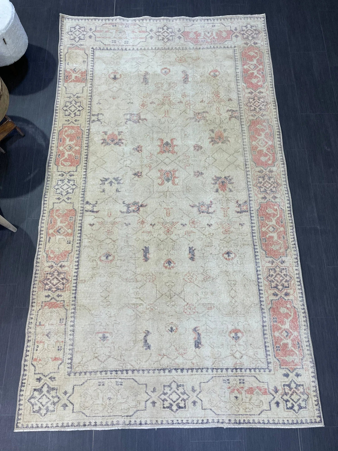 Rust Turkish Vintage Rug 4' 9" x 8' 5" Hand-Knotted | No. WR96569