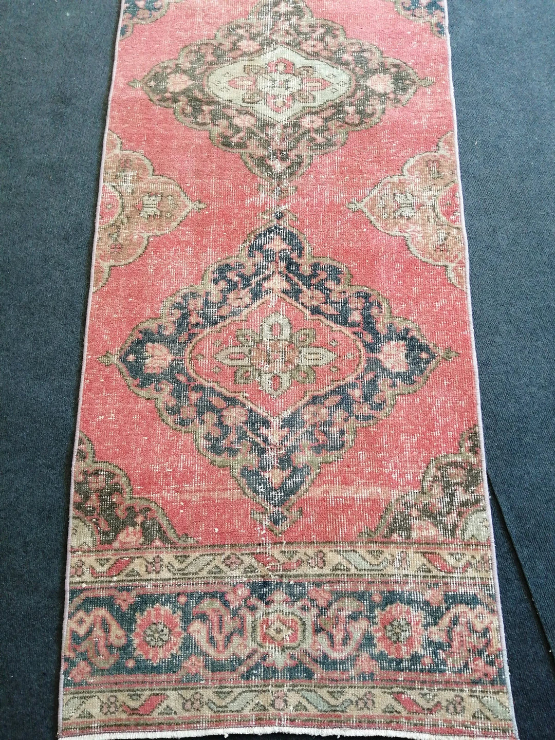 Beige Turkish Runner Rug 2' 7" x 12' 6" Hand-Knotted | No. WR96586