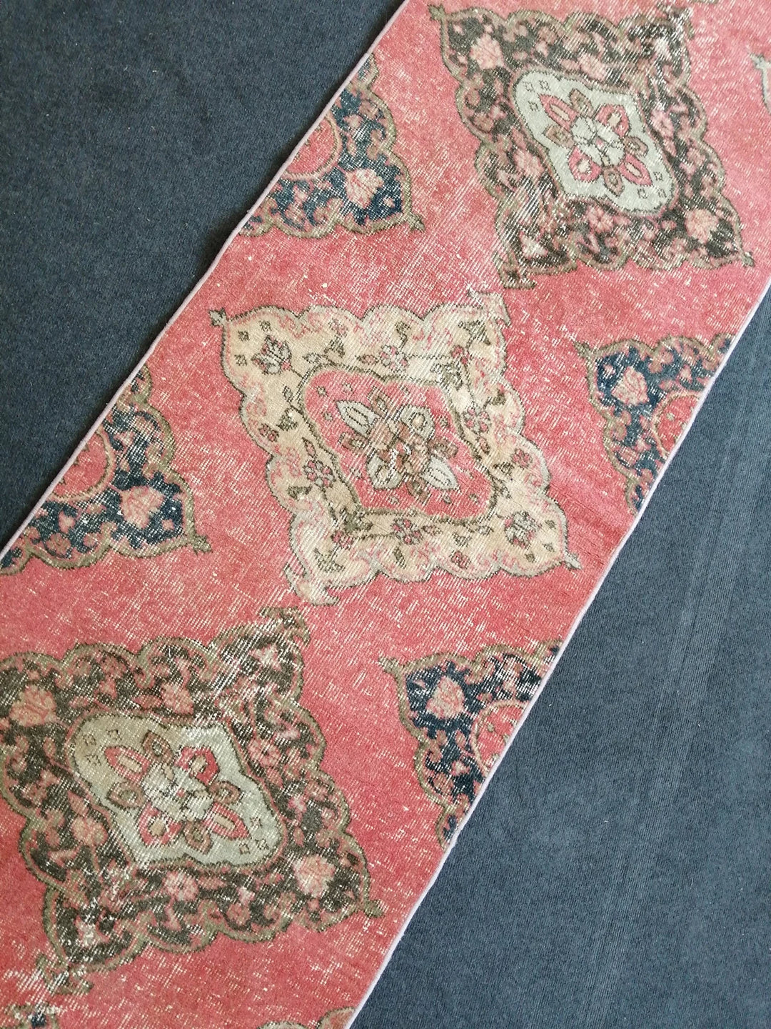 Beige Turkish Runner Rug 2' 7" x 12' 6" Hand-Knotted | No. WR96586