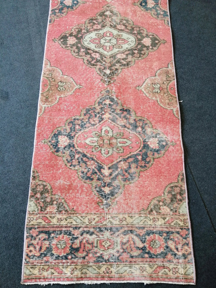 Beige Turkish Runner Rug 2' 7" x 12' 6" Hand-Knotted | No. WR96586