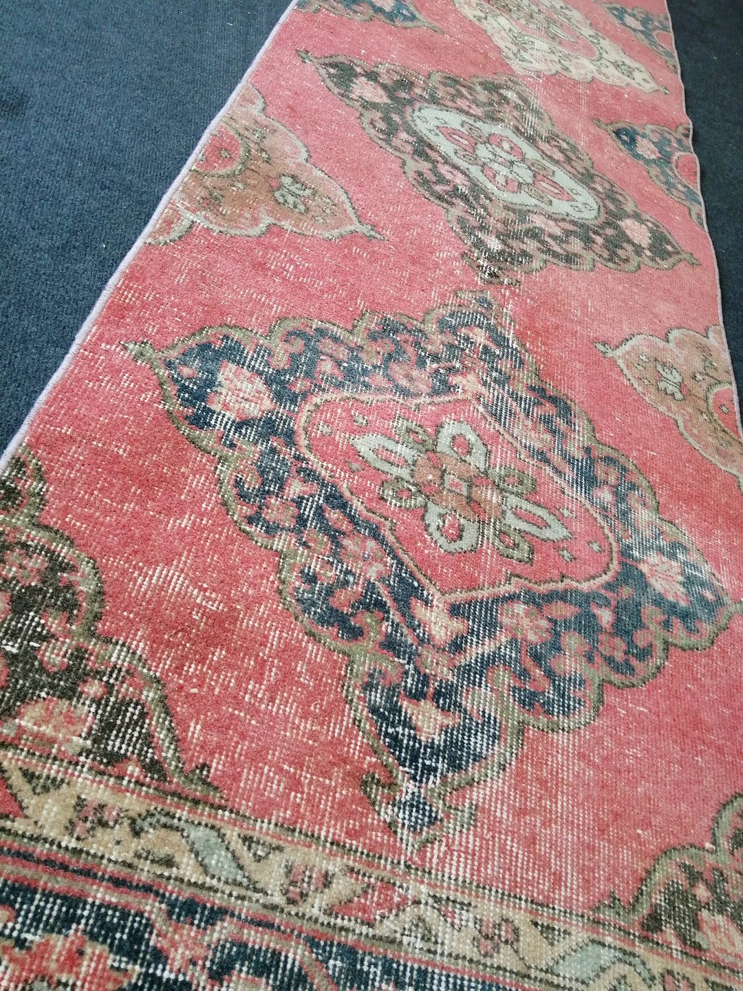 Beige Turkish Runner Rug 2' 7" x 12' 6" Hand-Knotted | No. WR96586