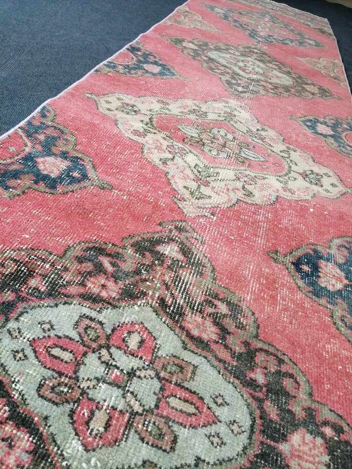 Beige Turkish Runner Rug 2' 7" x 12' 6" Hand-Knotted | No. WR96586