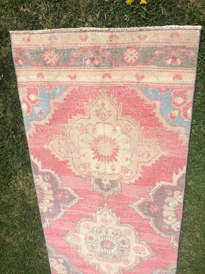 Beige Turkish Runner Rug 3' x 13' Hand-Knotted | No. WR96761