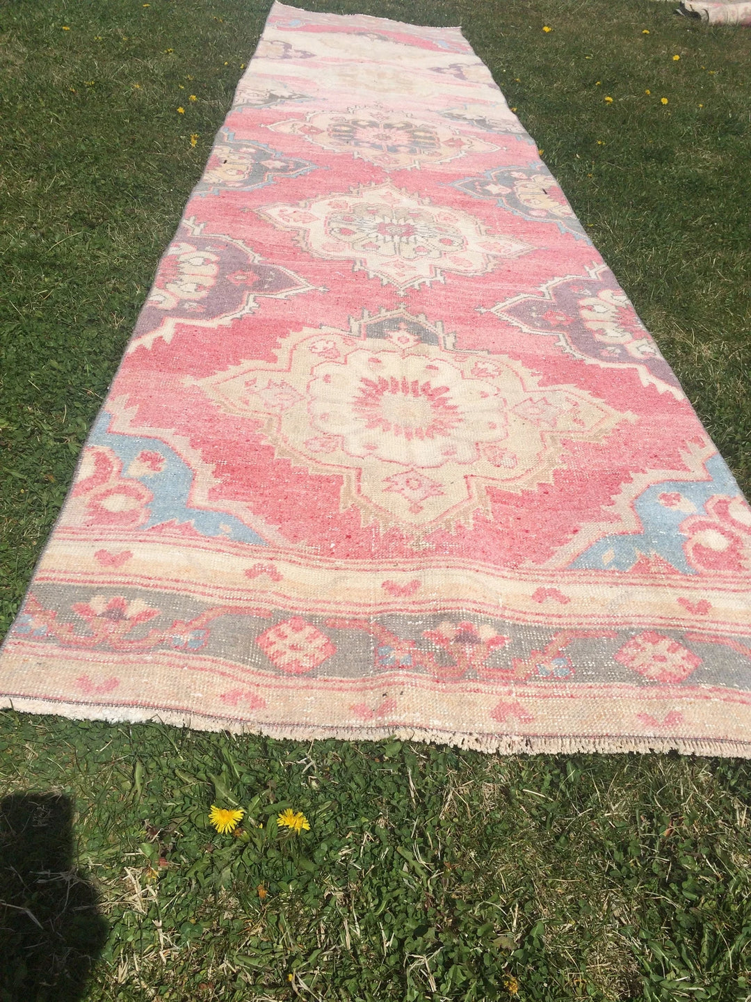 Beige Turkish Runner Rug 3' x 13' Hand-Knotted | No. WR96761