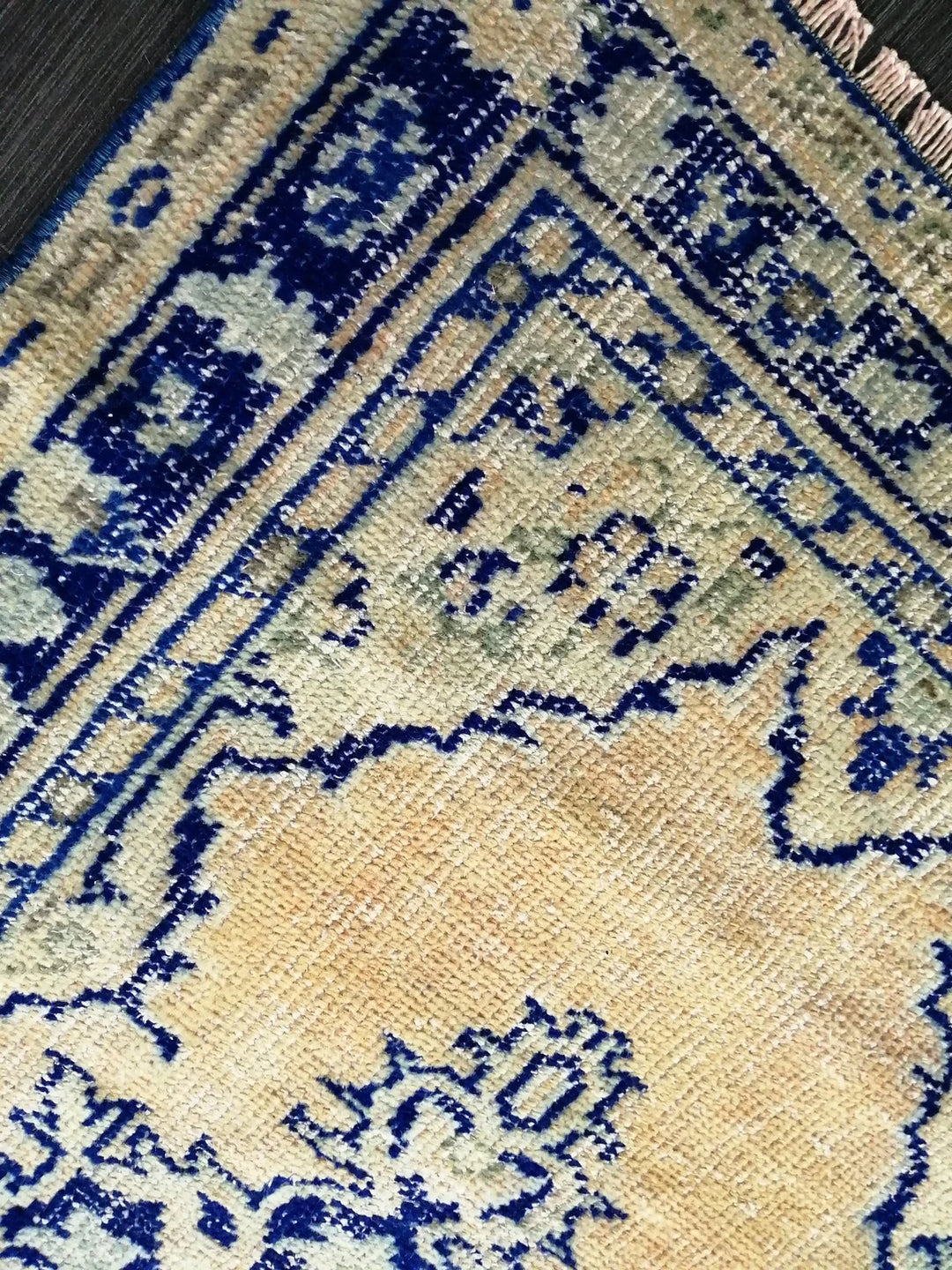 Blue Turkish Runner Rug 2' 7" x 4' 7" Hand-Knotted | No. WR97201