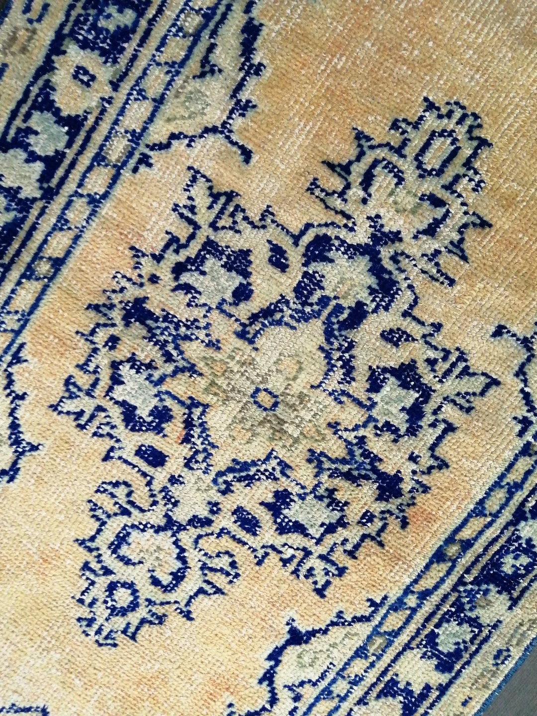 Blue Turkish Runner Rug 2' 7" x 4' 7" Hand-Knotted | No. WR97201