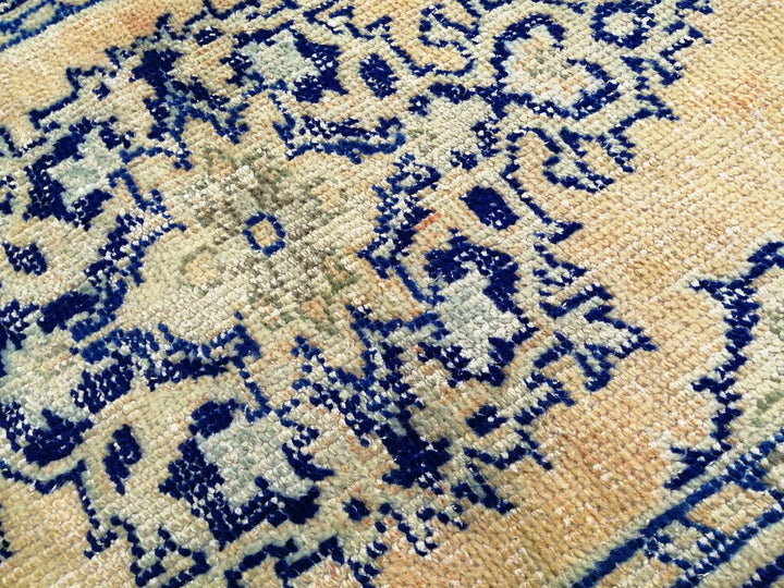 Blue Turkish Runner Rug 2' 7" x 4' 7" Hand-Knotted | No. WR97201