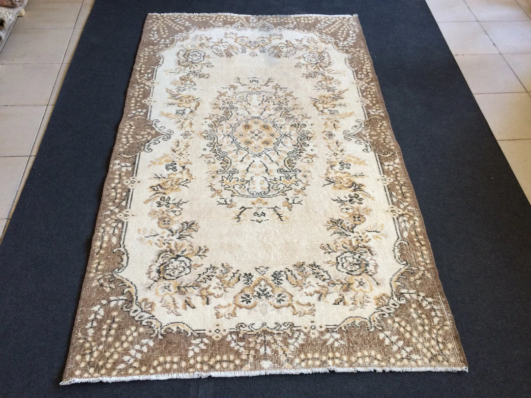 Rust Turkish Runner Rug 4' x 6' 11" Hand-Knotted | No. WR97346