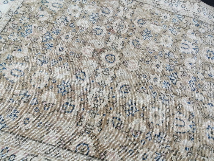 Tan Turkish Oushak Rug 3' 10" x 6' 11" Hand-Knotted | No. WR97447